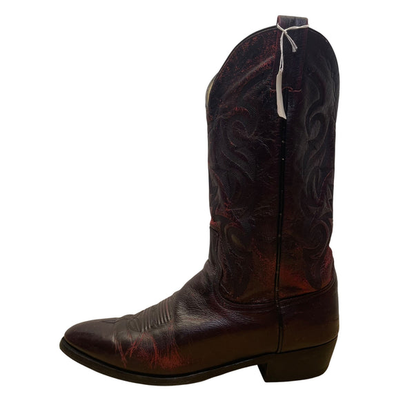 Dan Post Men’s Red Leather Embroidered Details #2112 Western Boots Size 11 M