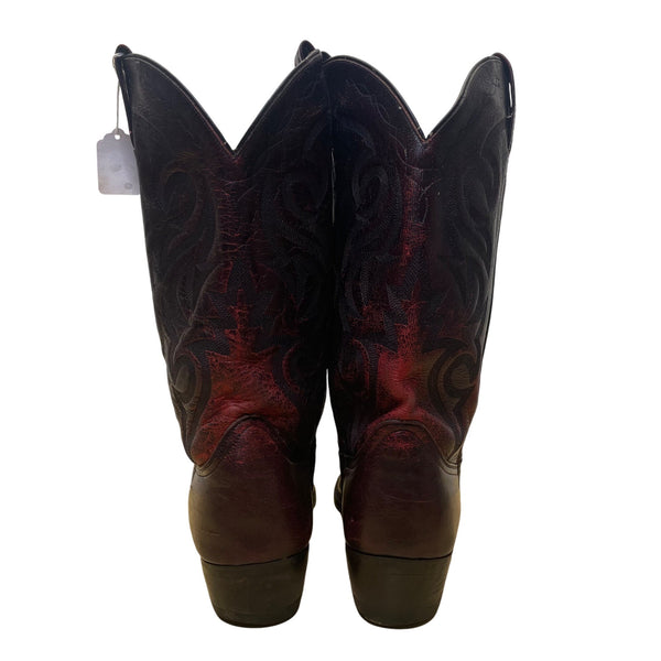 Dan Post Men’s Red Leather Embroidered Details #2112 Western Boots Size 11 M