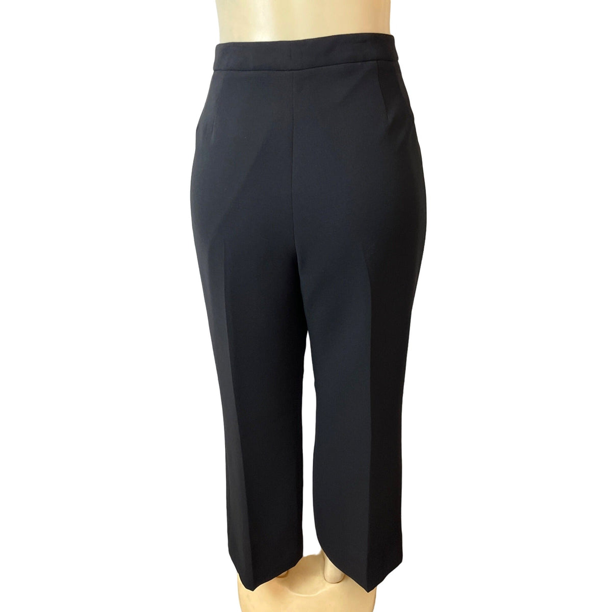 Tahari Women's Black High Rise Capri Cropped Pants Sz 16P - NWT