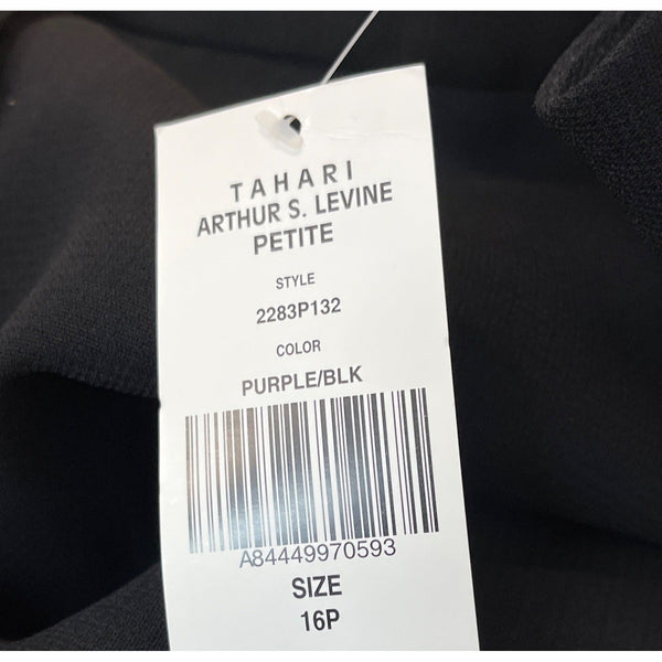 Tahari Women's Black High Rise Capri Cropped Pants Sz 16P - NWT
