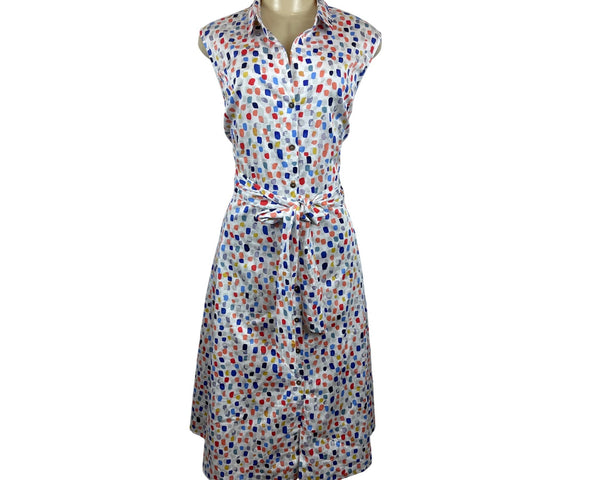 Nic + Zoe Women's Sleeveless Polka Dot Dress with Belt Sz XXL - New