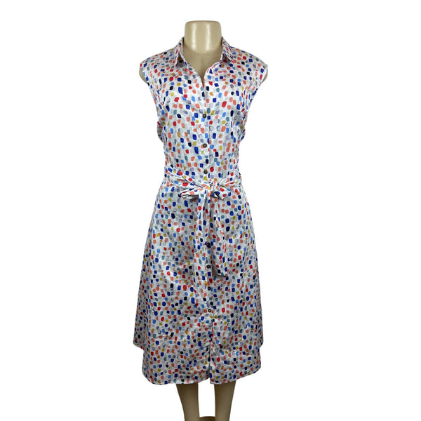 Nic + Zoe Women's Sleeveless Polka Dot Dress with Belt Sz XXL - New