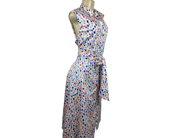 Nic + Zoe Women's Sleeveless Polka Dot Dress with Belt Sz XXL - New