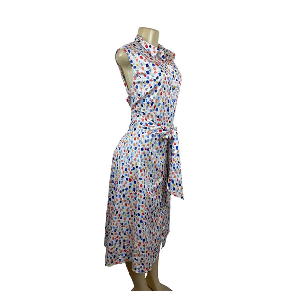 Nic + Zoe Women's Sleeveless Polka Dot Dress with Belt Sz XXL - New