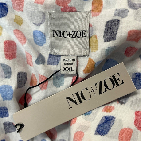 Nic + Zoe Women's Sleeveless Polka Dot Dress with Belt Sz XXL - New