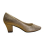 Easy Street Women’s Gold Faux Leather Alive 5 Block Heel Pumps Size 7M
