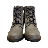 Madden Girl Taupe Lace-Up & Side Zipper With Buckle Detail Dellah Boots Sz 9.5M