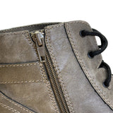 Madden Girl Taupe Lace-Up & Side Zipper With Buckle Detail Dellah Boots Sz 9.5M