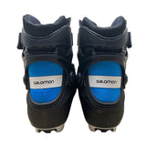 Salomon Black With White & Blue Accents R Prolink Cross Country Ski Boots Sz 13