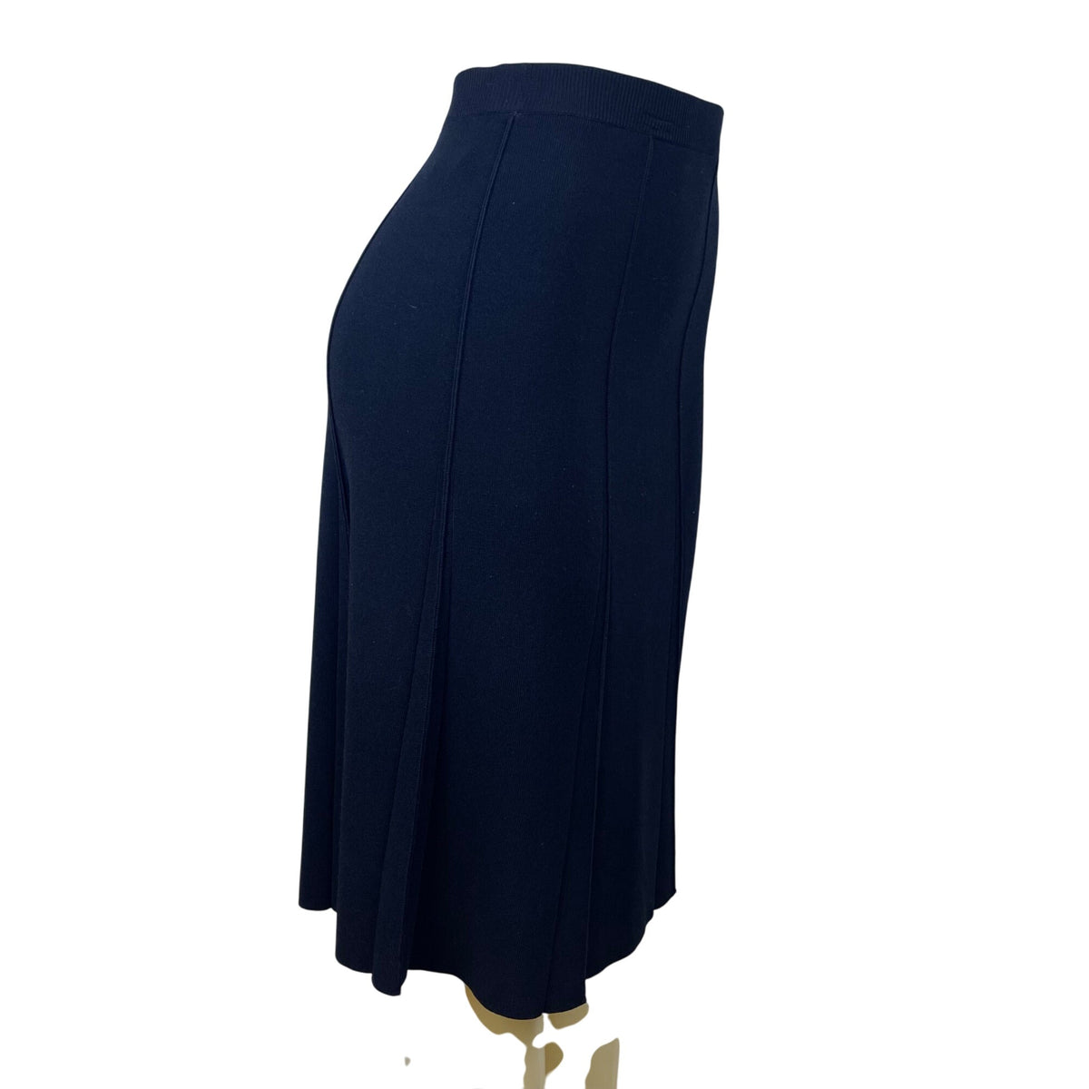 Marisa Christina Women’s Black Rayon & Nylon Midi Skirt Pull-On Size M