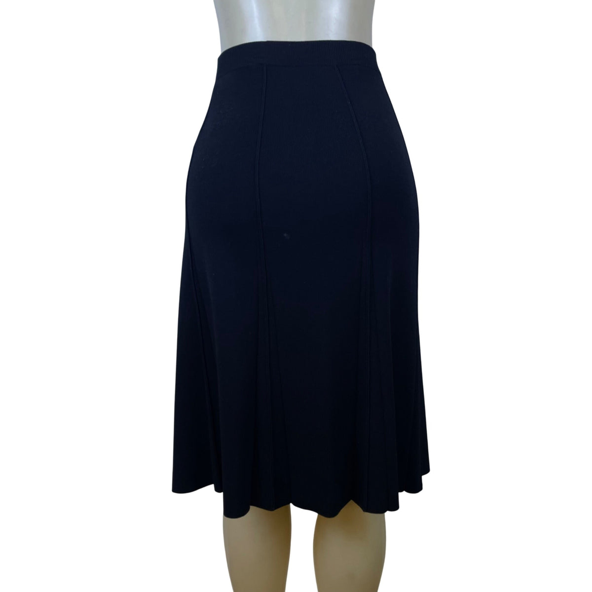 Marisa Christina Women’s Black Rayon & Nylon Midi Skirt Pull-On Size M