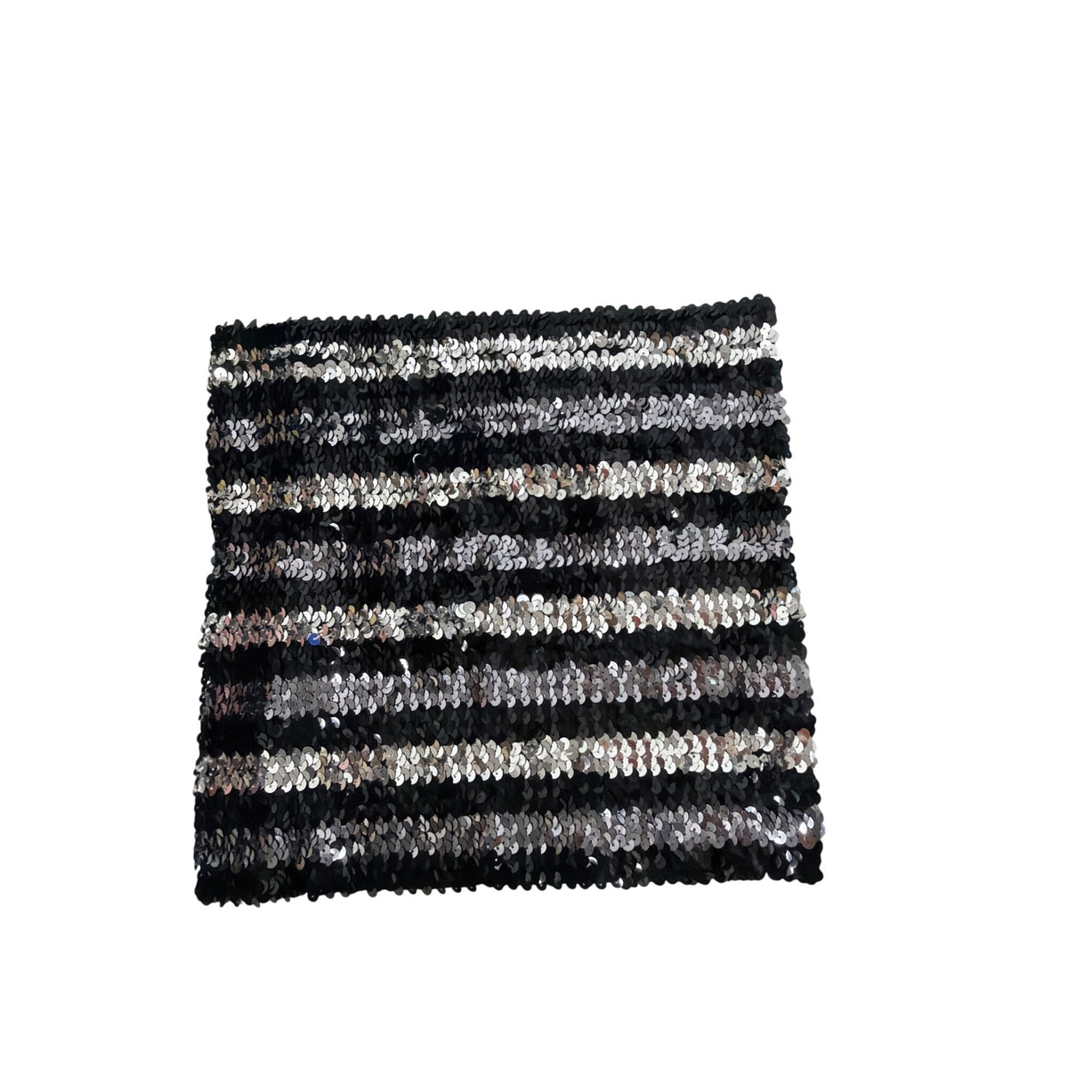 Silence + Noise Womens Black/Silver Sequin Tube Top XS/S Statement Apparel Party Wear