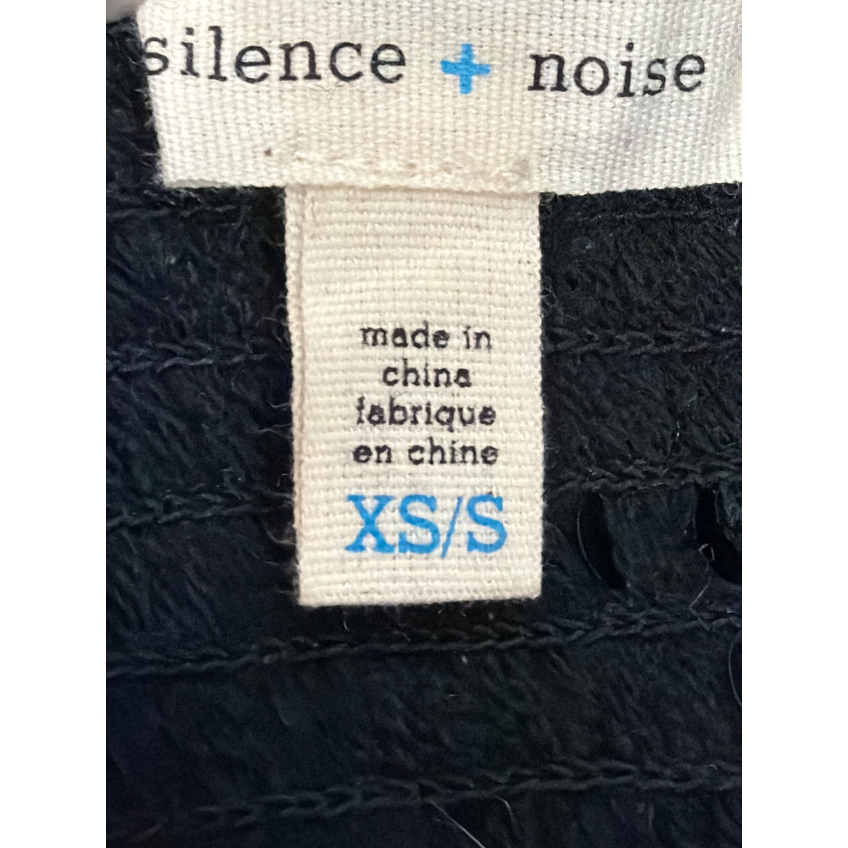 Silence + Noise Womens Black/Silver Sequin Tube Top XS/S Statement Apparel Party Wear