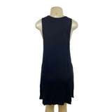 Socialite Black Sleeveless Tank Dress Relaxed Fit Round Neckline Sz M - New