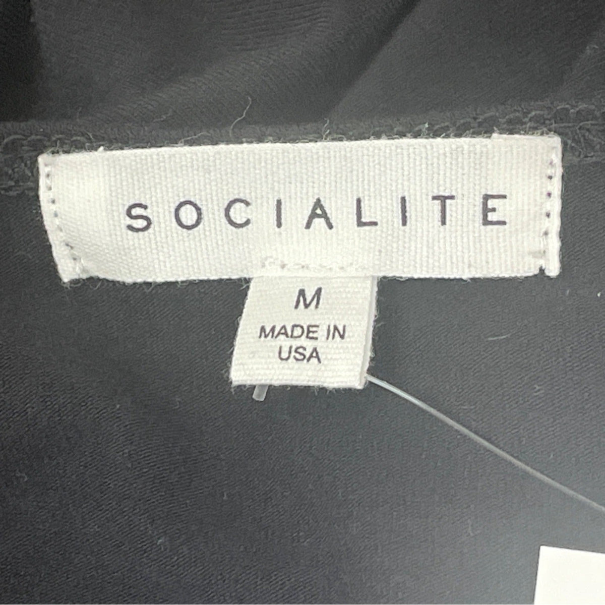 Socialite Black Sleeveless Tank Dress Relaxed Fit Round Neckline Sz M - New