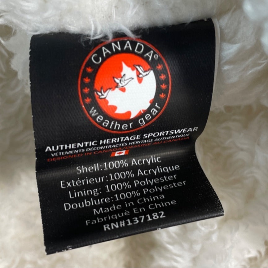 Canada Weather Gear Knit Beanie Hat With Fleece Lining & Logo Patch