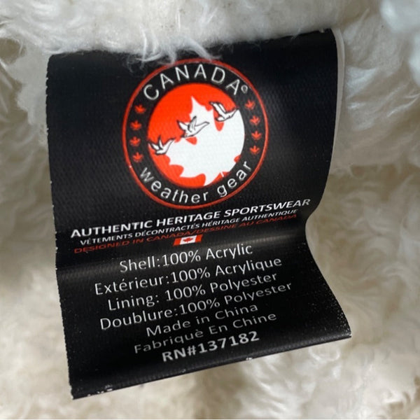Canada Weather Gear Knit Beanie Hat With Fleece Lining & Logo Patch