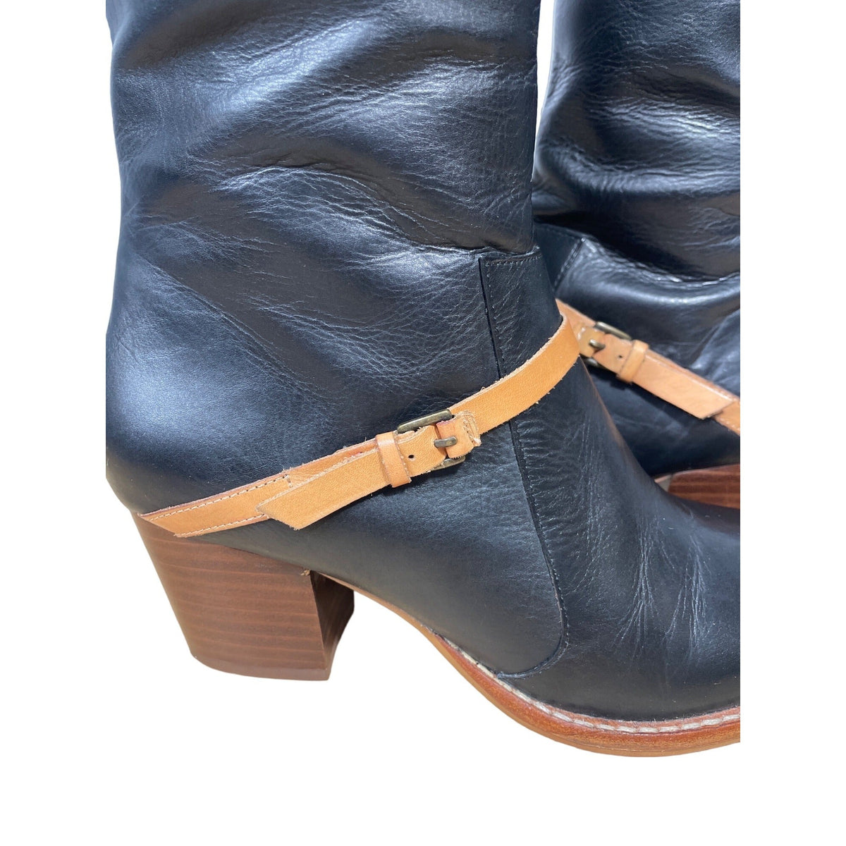 Schuler & Sons Philadelphia Women's Black High Leather Boots Size 8 - EUC