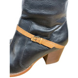 Schuler & Sons Philadelphia Women's Black High Leather Boots Size 8 - EUC