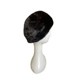 Vintage Claire Of Cameo New York Black Mink Fur Womens Pillbox Hat