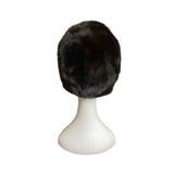 Vintage Claire Of Cameo New York Black Mink Fur Womens Pillbox Hat