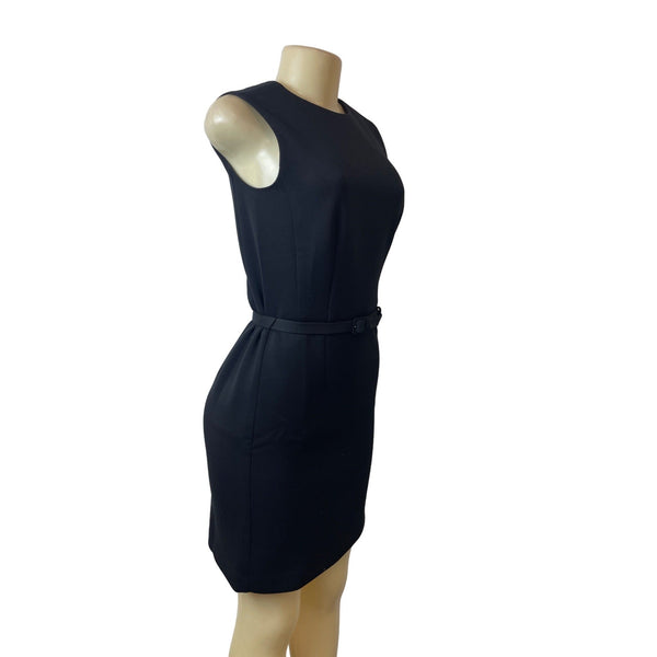 Ann Taylor Womens Black Sleeveless Belted Sheath Dress Sz 0 - New