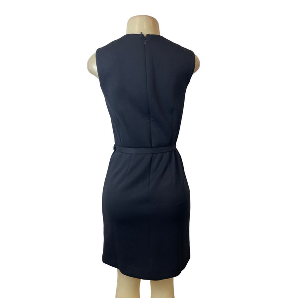 Ann Taylor Womens Black Sleeveless Belted Sheath Dress Sz 0 - New