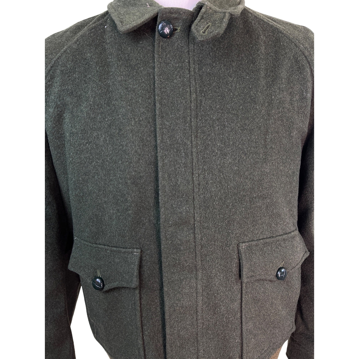 Orvis Mens Olive Green Jacket With Front Pockets Size 42