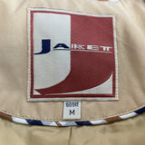 Jaket Womens Beige Double-Breasted Trench Coat With Belt Size Medium