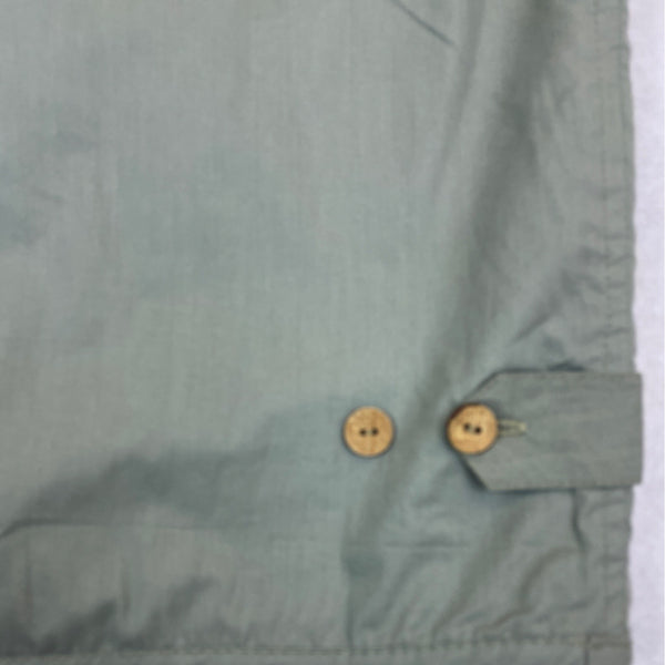 Mens Olive Green Outdoor Utility Vest With Pockets & Zipper Closure Size L