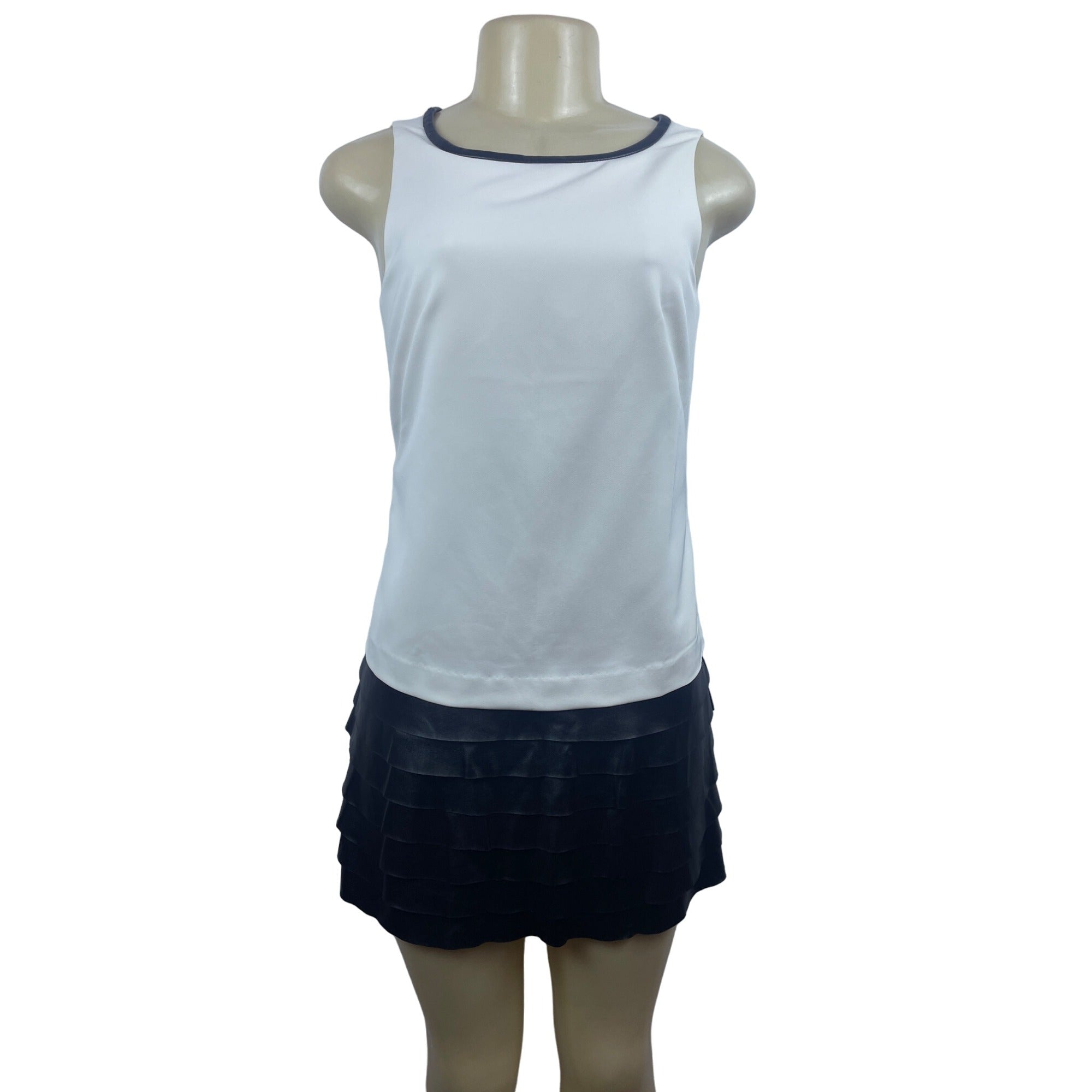 Ann Taylor Women's Black and White Mini Skirt Dress Size OP Picky Thrifter Ann Taylor Women's Black and White Mini Skirt Dress Size OP Picky Thrifter