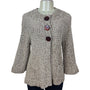 One Girl Who Women's Beige Button Cardigan Sweater Cozy Knit Size M