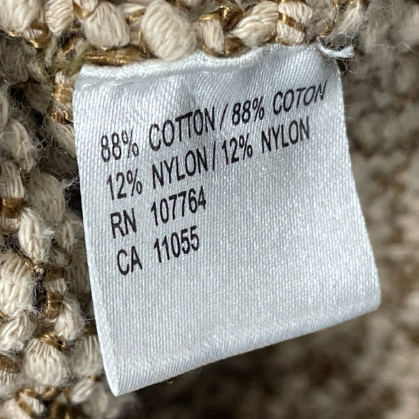 One Girl Who Women's Beige Button Cardigan Sweater Cozy Knit Size M