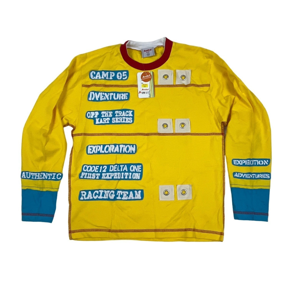 Anukul Youth Boy's Yellow Camp 05 Long Sleeve Shirt Sz 32Y