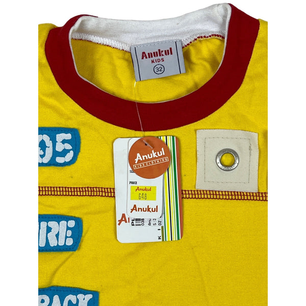 Anukul Youth Boy's Yellow Camp 05 Long Sleeve Shirt Sz 32Y