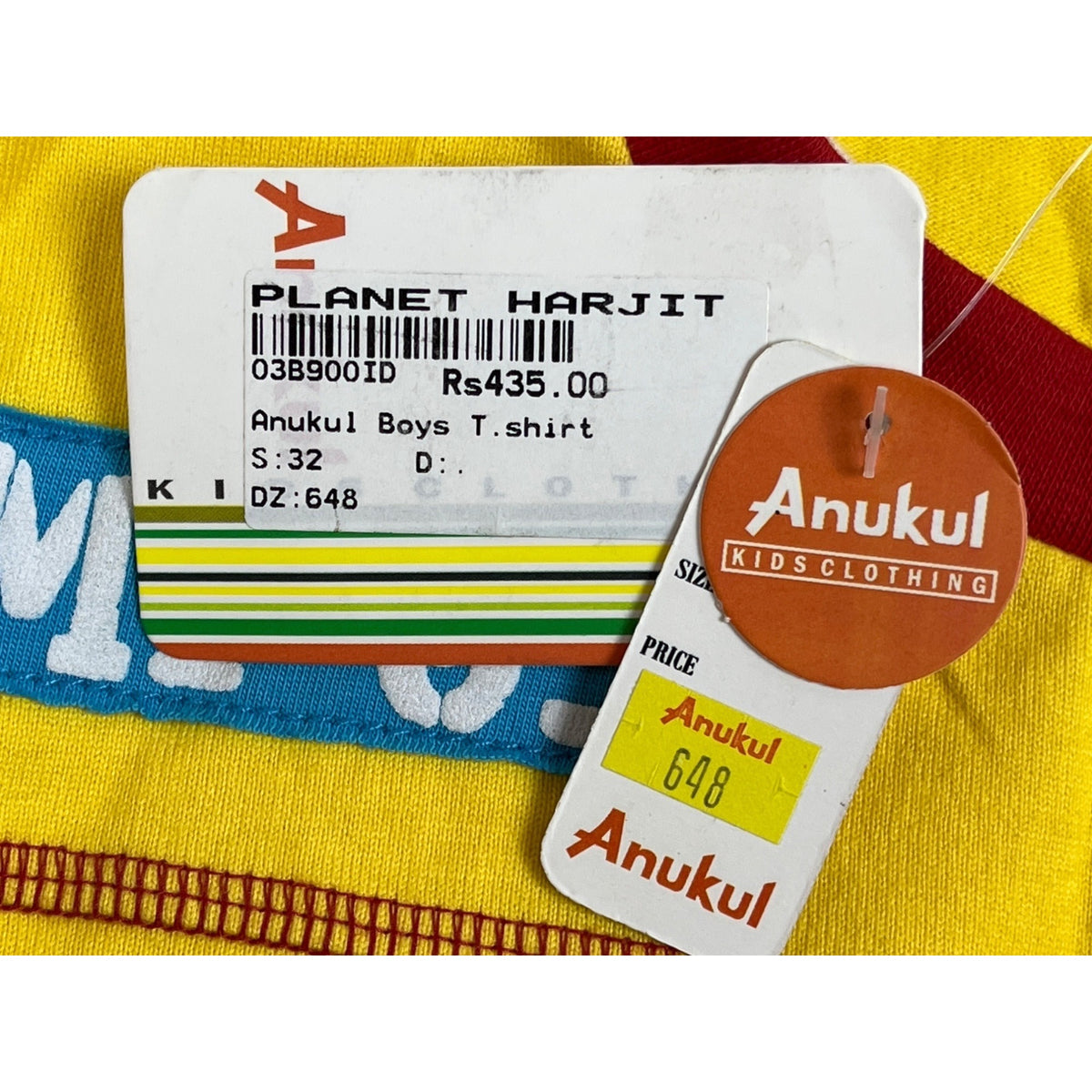 Anukul Youth Boy's Yellow Camp 05 Long Sleeve Shirt Sz 32Y