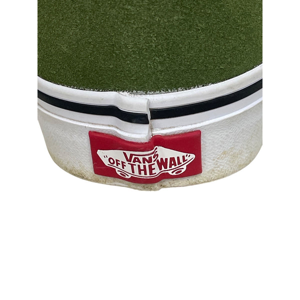 Vans Mens Olive Green Suede Low Top Sneakers Size 9.5 Lace-Up Off The Wall Logo
