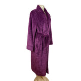 Chapter Club Womens Magenta Chevron Plush Bathrobe Size M/L - New
