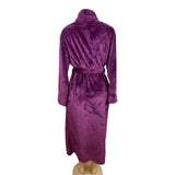Chapter Club Womens Magenta Chevron Plush Bathrobe Size M/L - New