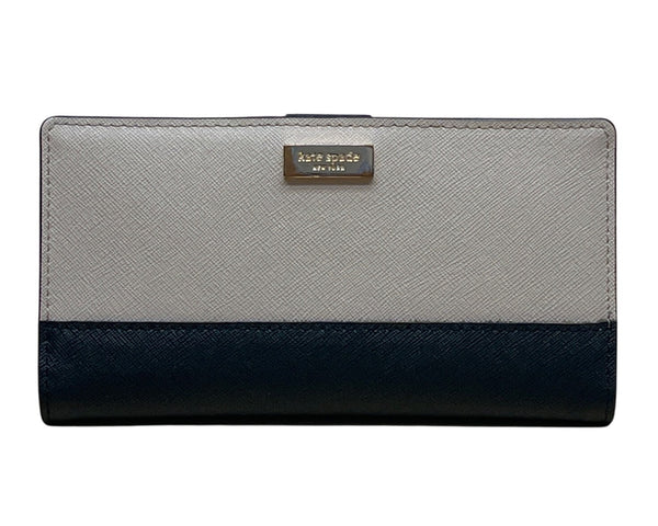 Kate Spade New York Leather Snap Closure ID Window & Zipper Pocket Wallet Sz M