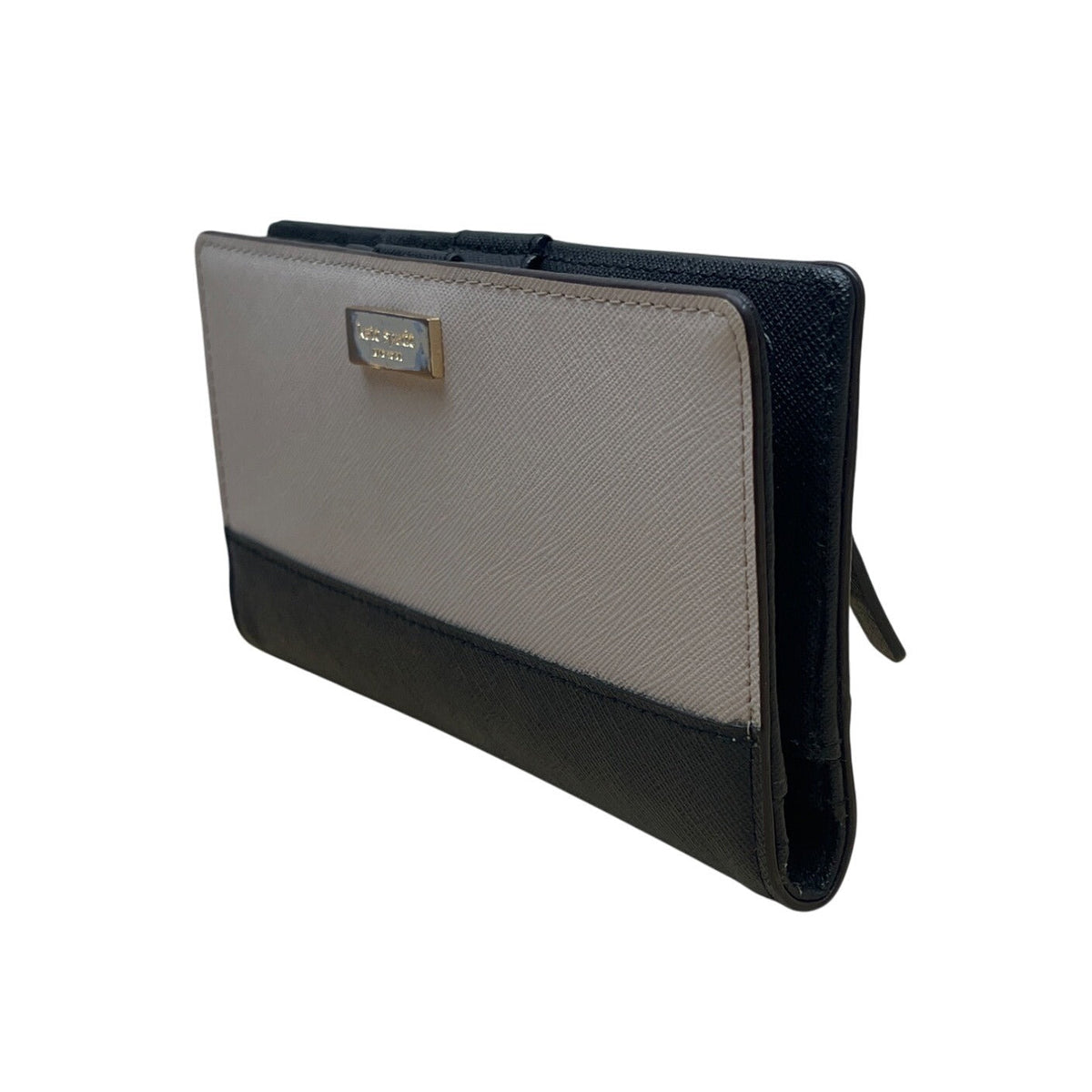 Kate Spade New York Leather Snap Closure ID Window & Zipper Pocket Wallet Sz M