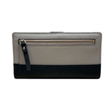 Kate Spade New York Leather Snap Closure ID Window & Zipper Pocket Wallet Sz M