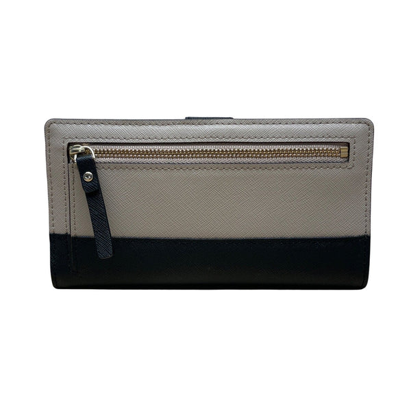 Kate Spade New York Leather Snap Closure ID Window & Zipper Pocket Wallet Sz M