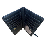 Kate Spade New York Leather Snap Closure ID Window & Zipper Pocket Wallet Sz M