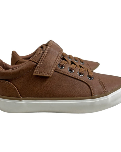 1901 Boys Lace Up Leather Look Sneakers Sz 10M - NWOB