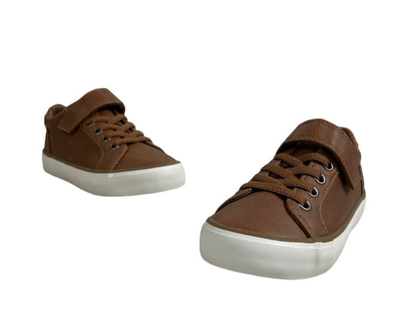 1901 Boys Lace Up Leather Look Sneakers Sz 10M - NWOB