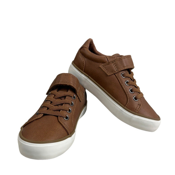1901 Boys Lace Up Leather Look Sneakers Sz 10M - NWOB