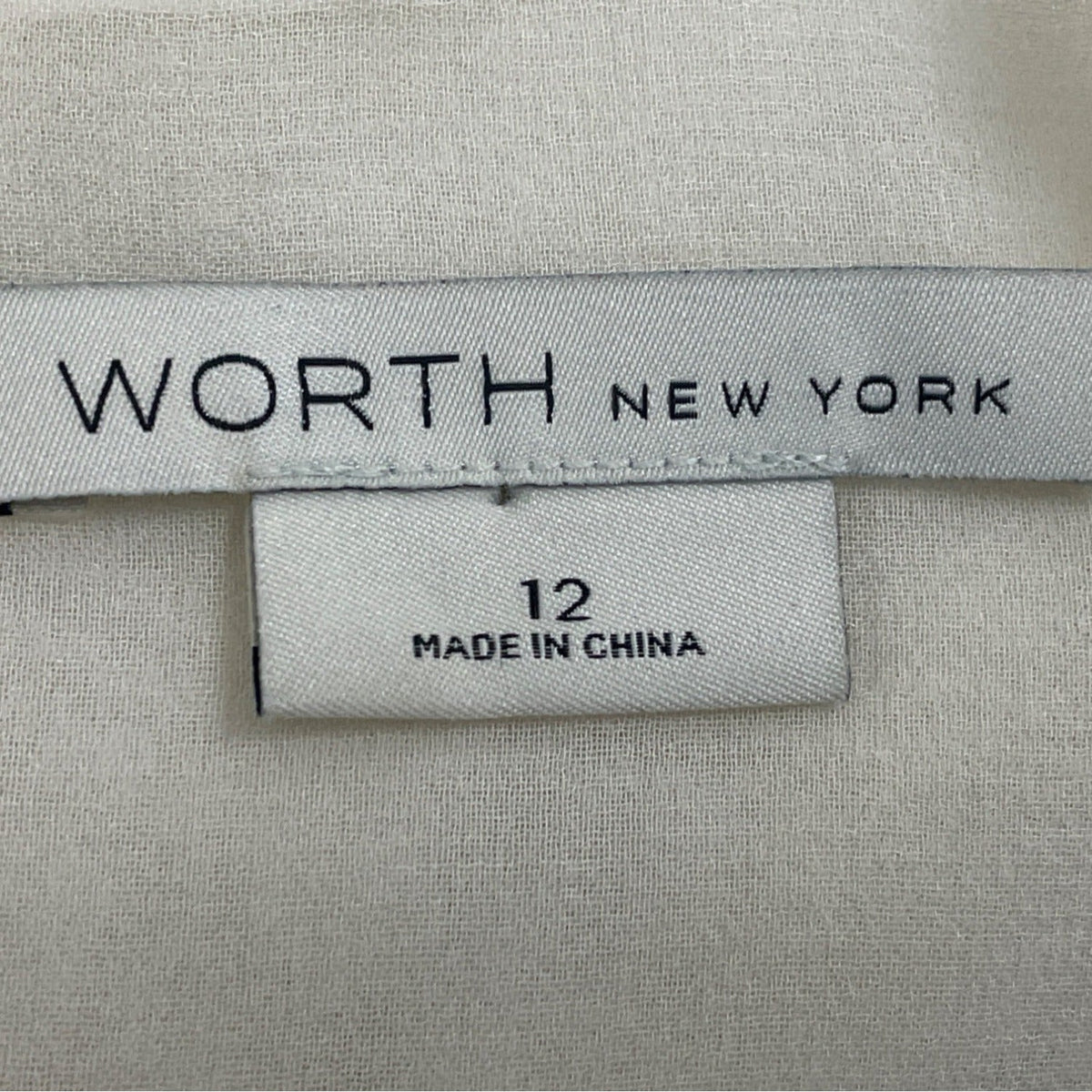 Worth New York Women’s Sheer White Long Sleeve Chiffon Blouse Sz 12 - New