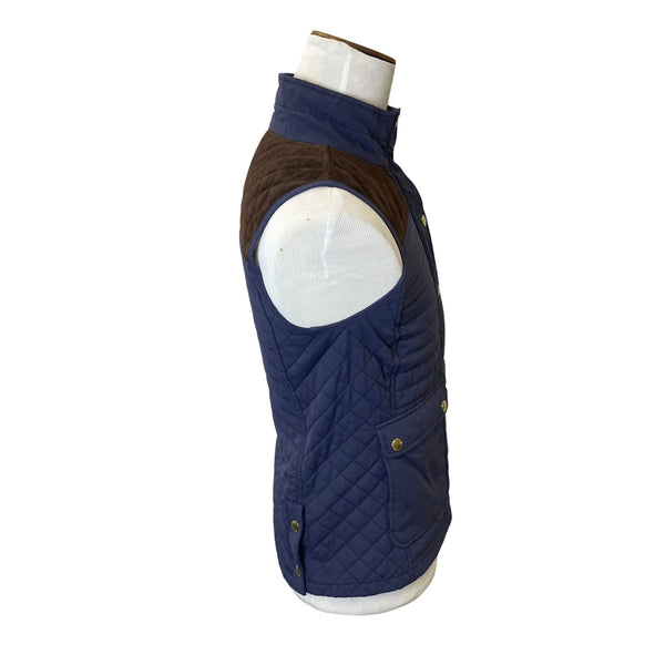Vineyard Vines Men's Navy & Brown Quilted Vest With Pockets Size S
