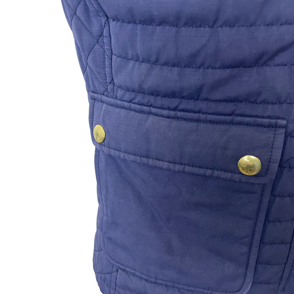 Vineyard Vines Men's Navy & Brown Quilted Vest With Pockets Size S